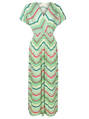 Maxi Jurk Zigzag Groen