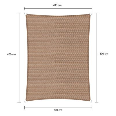 Sunfighter Schaduwdoek Rechthoek zand 2x4m.
