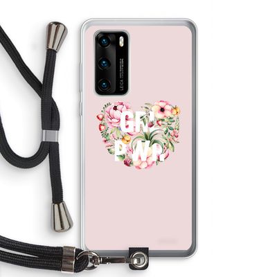 GRL PWR Flower: Huawei P40 Transparant Hoesje met koord
