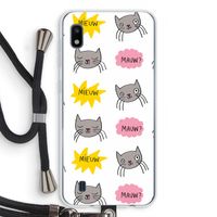 Meow: Samsung Galaxy A10 Transparant Hoesje met koord