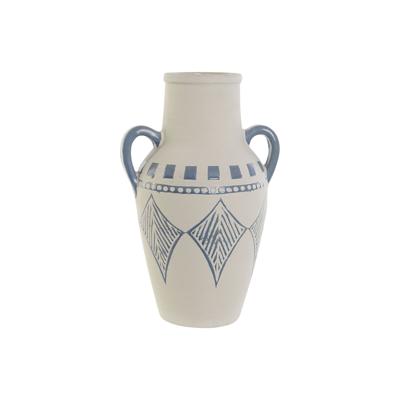 Vaas Home ESPRIT Blauw Bruin Keramisch Mediterrane 22 x 18 x 36,5 cm 22 x 18 x 35 cm