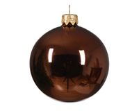 Kerstballen glas d6 cm espresso 6st I kerst - Decoris