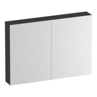 Brauer Impress Deluxe Spiegelkast - 100 cm - met interne en externe Verlichting - 2 Dubbelzijdige Spiegeldeuren - Timber Anthracite