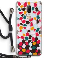 Colored Giraffe: OnePlus 6 Transparant Hoesje met koord