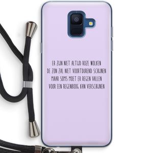 Regenboog: Samsung Galaxy A6 (2018) Transparant Hoesje met koord