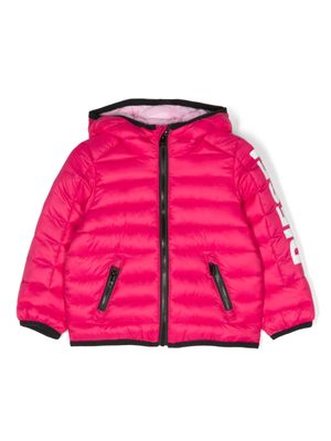 Diesel Kids veste matelassée à logo imprimé - Rose