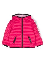 Diesel Kids veste matelassée à logo imprimé - Rose