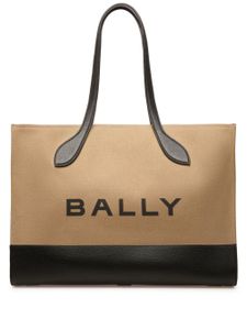 Bally Bar Keep On logo-print tote - Tons neutres