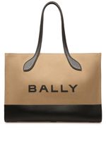 Bally Bar Keep On logo-print tote - Tons neutres - thumbnail