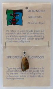 Sterrenbeeldsteen hanger tweelingen