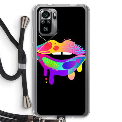 Lip Palette: Xiaomi Redmi Note 10S Transparant Hoesje met koord