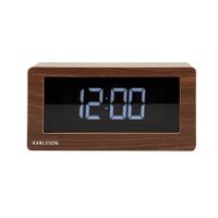 Karlsson - Table clock Boxed LED dark wood veneer - thumbnail