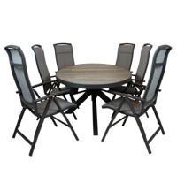 Qopps Kismo tuintafel met Houston verstelbare tuinstoel