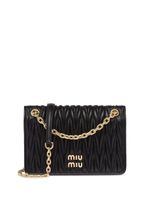 Miu Miu mini sac Matelassé en cuir - Noir