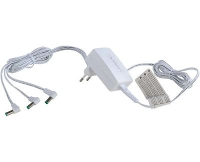 Power adaptor 4.5v white 3-output fixed plug gs - Lemax
