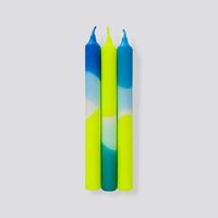 Dinerkaars - Dip Dye Neon ' Ocean Spirit' - 3 stuks