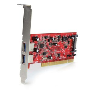 StarTech.com 2-poorts PCI SuperSpeed USB 3.0-adapterkaart met SATA-voeding