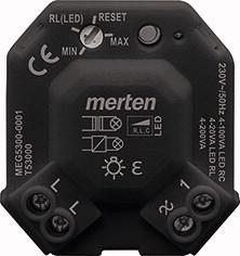 Merten MEG5300-0001 Dimmer (inbouw) Geschikt voor lampen: Halogeenlamp, Gloeilamp, LED-lamp Zwart