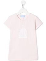 Lanvin Enfant t-shirt à logo brodé de sequins - Rose