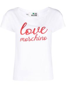 Love Moschino t-shirt à logo imprimé - Blanc