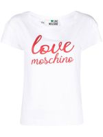 Love Moschino t-shirt à logo imprimé - Blanc - thumbnail