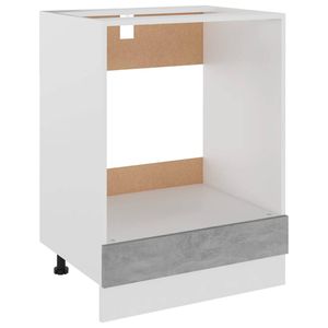 vidaXL Ovenkast 60x46x81,5 cm bewerkt hout betongrijs