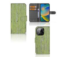 iPhone 14 Pro | Book Style Case | Green Wood