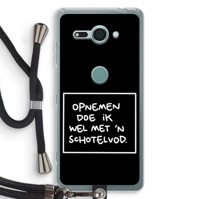 Schotelvod: Sony Xperia XZ2 Compact Transparant Hoesje met koord