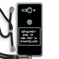 Schotelvod: Sony Xperia XZ2 Compact Transparant Hoesje met koord