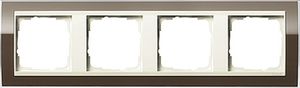 Gira Event Clear Bruin afdekraam Creme 4-voudig 0214761