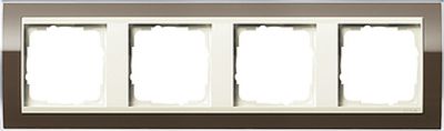 Gira Event Clear Bruin afdekraam Creme 4-voudig 0214761
