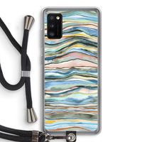 Watercolor Agate: Samsung Galaxy A41 Transparant Hoesje met koord