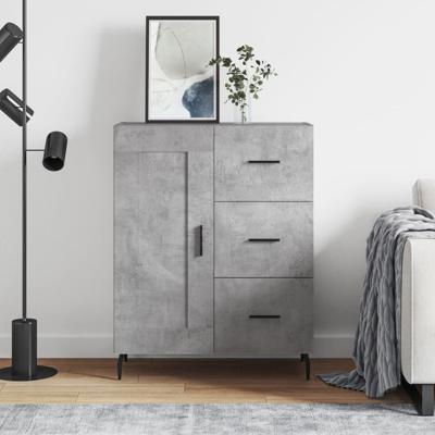 Dressoir 69,5x34x90 cm bewerkt hout betongrijs