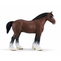 Plastic speelgoed figuur Clydesdale paard hengst 13 cm   - - thumbnail