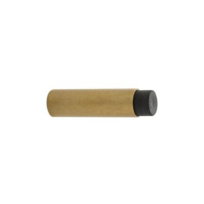 De Oude Deurklink Deurstopper wandmontage 80x22mm getrommeld messing