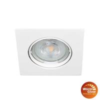 Philips LED spot WIT kantelbaar GU10 2.6Watt vierkant dimbaar Warm Glow