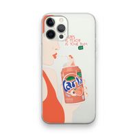 Peach please!: iPhone 12 Pro Transparant Hoesje