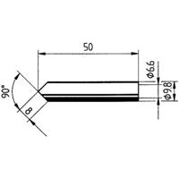 Ersa 0832MDLF Soldeerpunt Beitelvorm, recht Grootte soldeerpunt 9.80 mm Inhoud: 1 stuk(s)