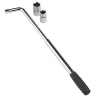 Auto wielmoersleutel telescopisch/uitschuifbaar - 40-55 cm - met doppen - 17-19/21-33 mm - Autopech