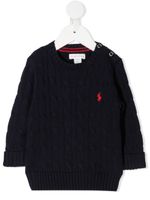 Ralph Lauren Kids pull en maille torsadée - Bleu - thumbnail