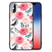 iPhone X | Xs Bloemen Hoesje Butterfly Roses
