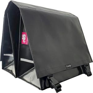 Clarijs fietstas dubbel xl pvc 46l met uitsparing zwart