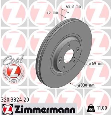 Remschijf COAT Z 320382420