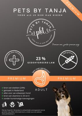 Premium Adult lam aardappel hondenvoer