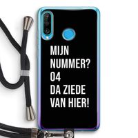 Da ziede van hier - Zwart: Huawei P30 Lite Transparant Hoesje met koord