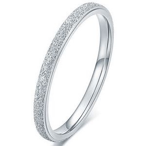 Dames ring LGT Jewels Stardust Edelstaal Zilverkleurig-16mm
