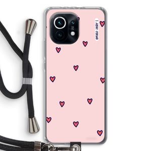 Hartjes: Xiaomi Mi 11 Transparant Hoesje met koord