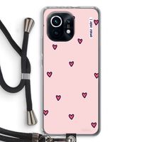 Hartjes: Xiaomi Mi 11 Transparant Hoesje met koord
