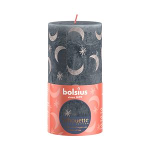 Bolsius silhouette rustiekkaars 130/68 slate blue