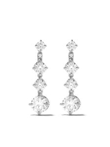 De Beers Jewellers 18kt white gold Arpeggia one-line diamond earrings - Argent